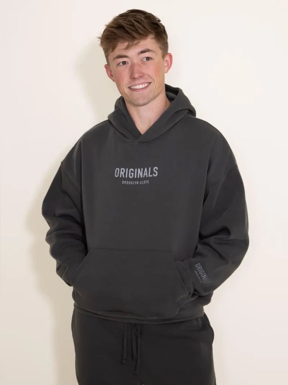 Brooklyn Cloth Men's Charcoal 'Originals' Hoodie